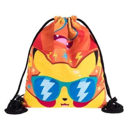 pikachu poke disco drawstring backpack alola