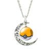 anime pokemon alola pokeball moon necklace for women