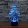 bb 8 led 3d color changing lamp