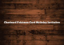 Charizard Pokémon Card Birthday Invitation