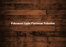Pokemon Light Platinum Pokedex