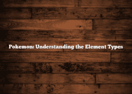 Pokemon: Understanding the Element Types
