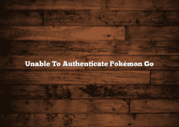 Unable To Authenticate Pokémon Go